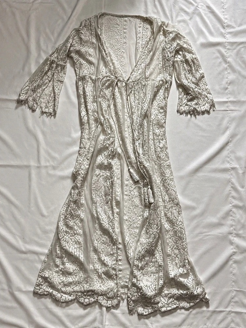 White Lace Robe